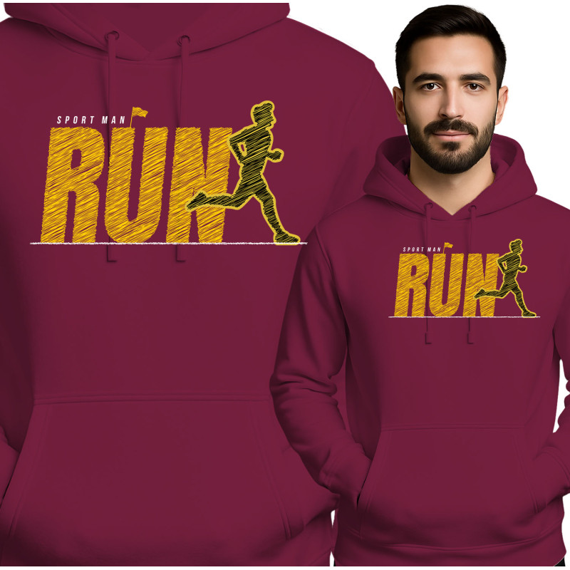 Sportieve Rode Hoodie voor Mannen