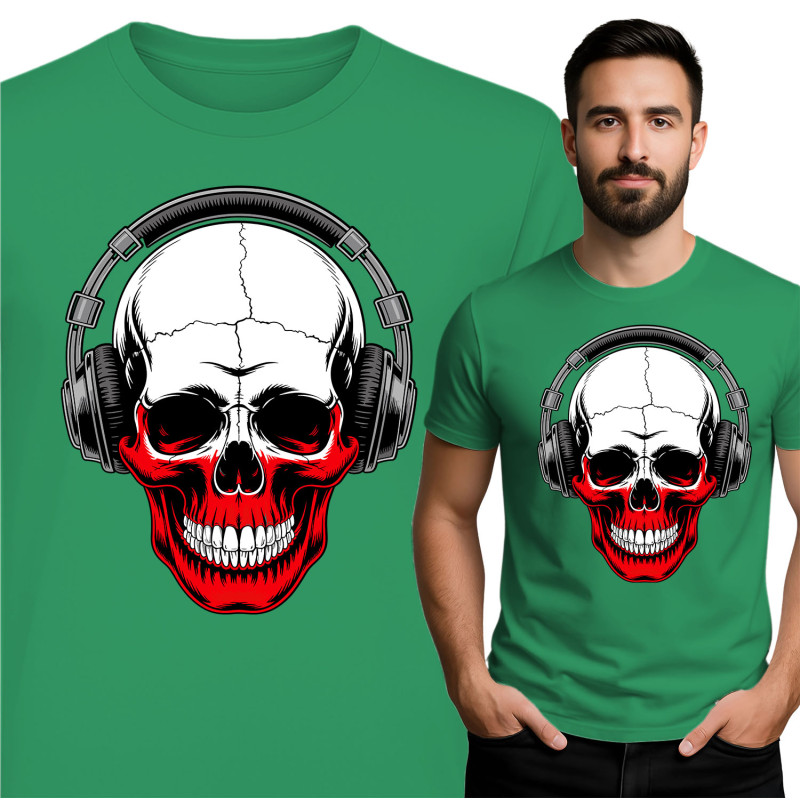 Stylish Skull Headphones T-Shirt