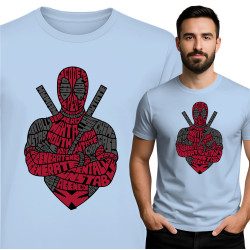 Koszulka Męska 'Deadpool Word Cloud Art'