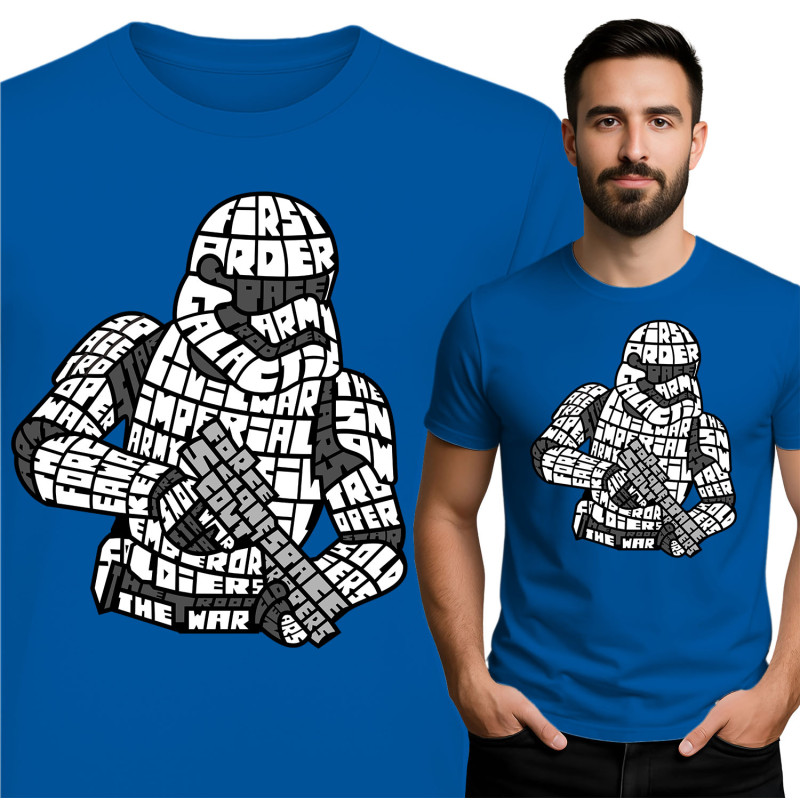 Koszulka Męska 'First Order Stormtrooper Word Cloud Art'