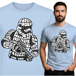 Koszulka Męska 'First Order Stormtrooper Word Cloud Art'