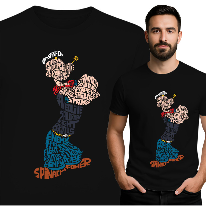 Popeye Inspired Graphic T-Shirt