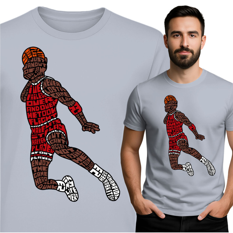 Dynamisch Basketbal Grafisch T-shirt