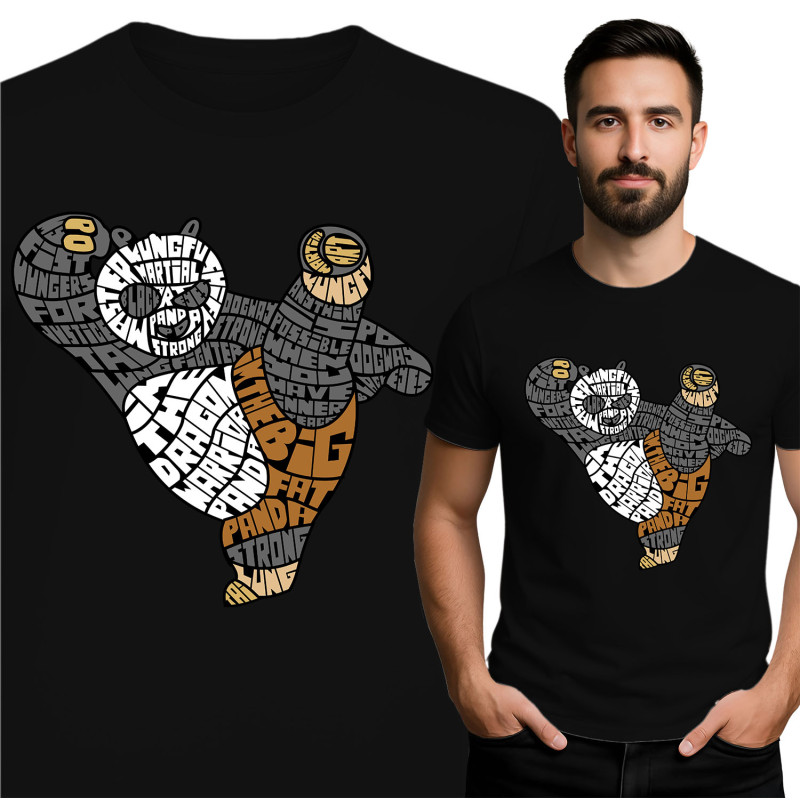 Big Fat Panda T-Shirt - Geïnspireerd op Vechtkunsten