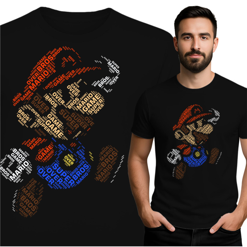 Classic Mario Word Art T-Shirt