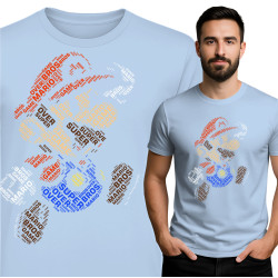 Classic Mario Woordkunst T-Shirt