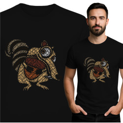 Trendy Graphic Tee with Squirrel Design