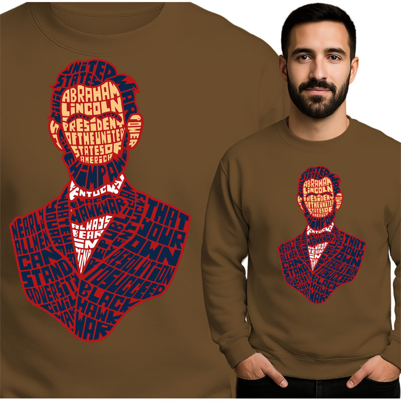 Abraham Lincoln Geïnspireerde Sweatshirt