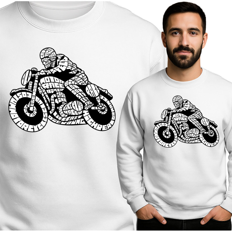 Stylish Motorcycle Graphic Sweatshirt