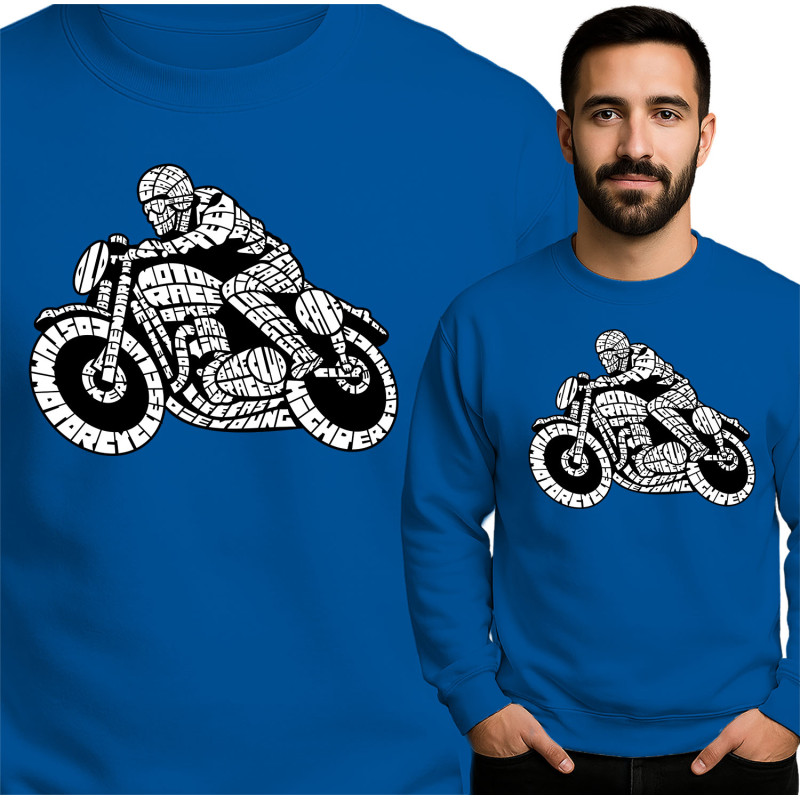 Stylish Motorcycle Graphic Sweatshirt