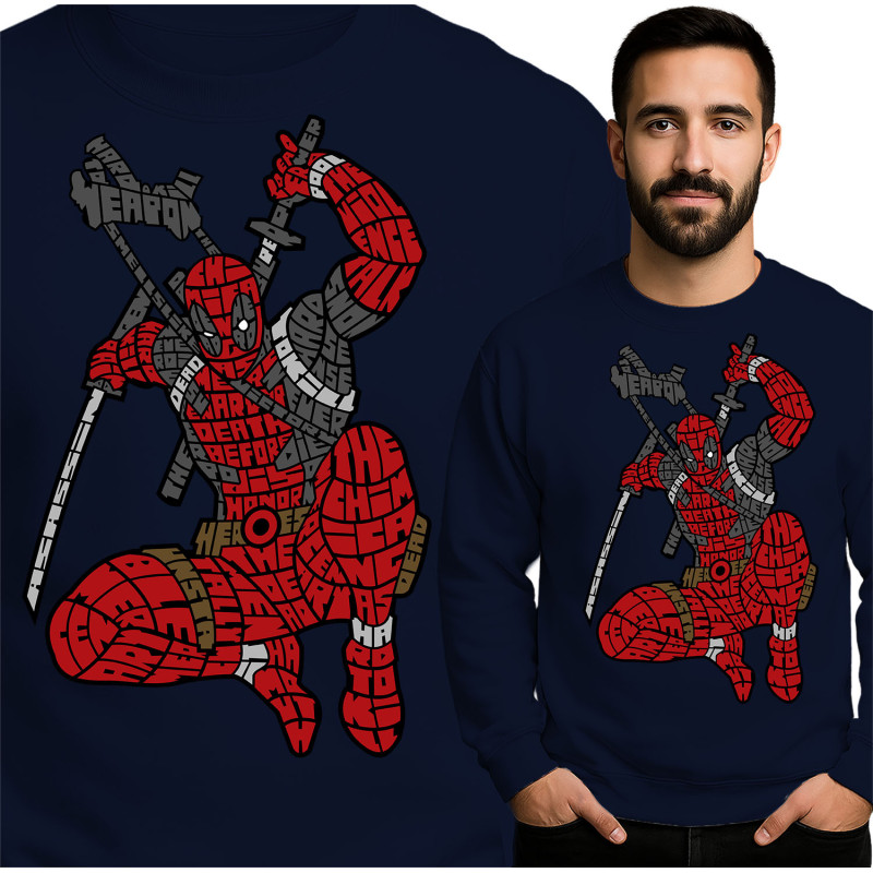 Comic-Stijl Deadpool Sweatshirt