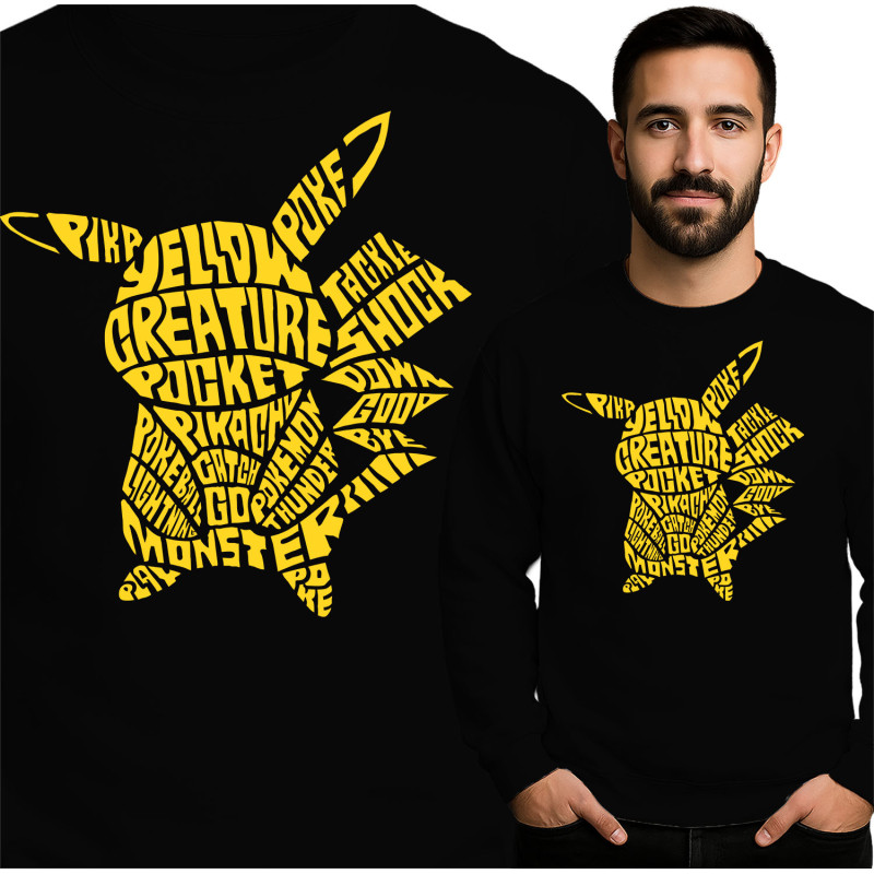 Pikachu Geïnspireerde Graphic Sweatshirt