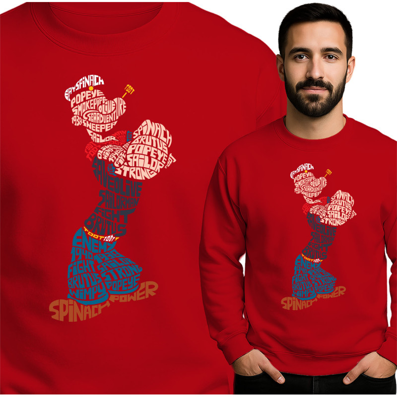Popeye Graphic Sweatshirt - Spinach Power