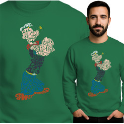 Popeye Graphic Sweatshirt - Spinach Power