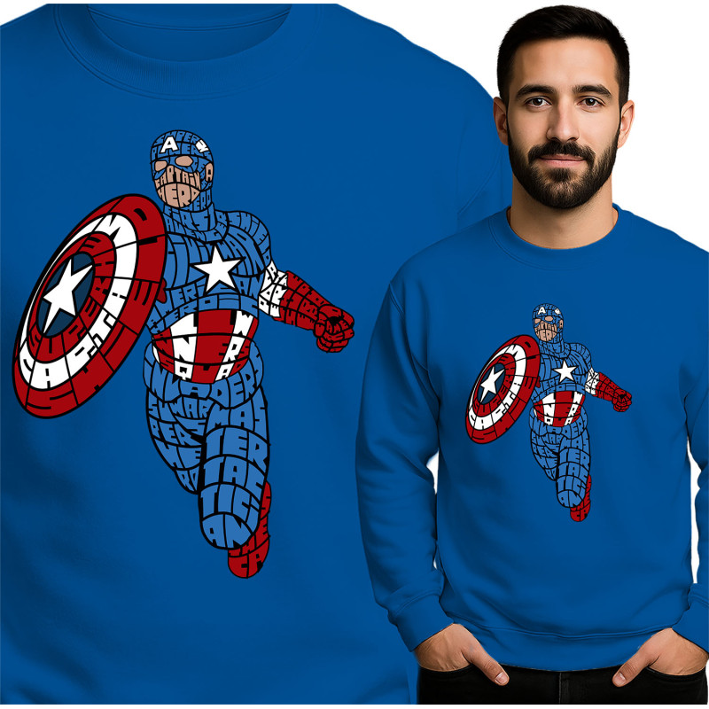 Vintage Style Captain America Sweatshirt