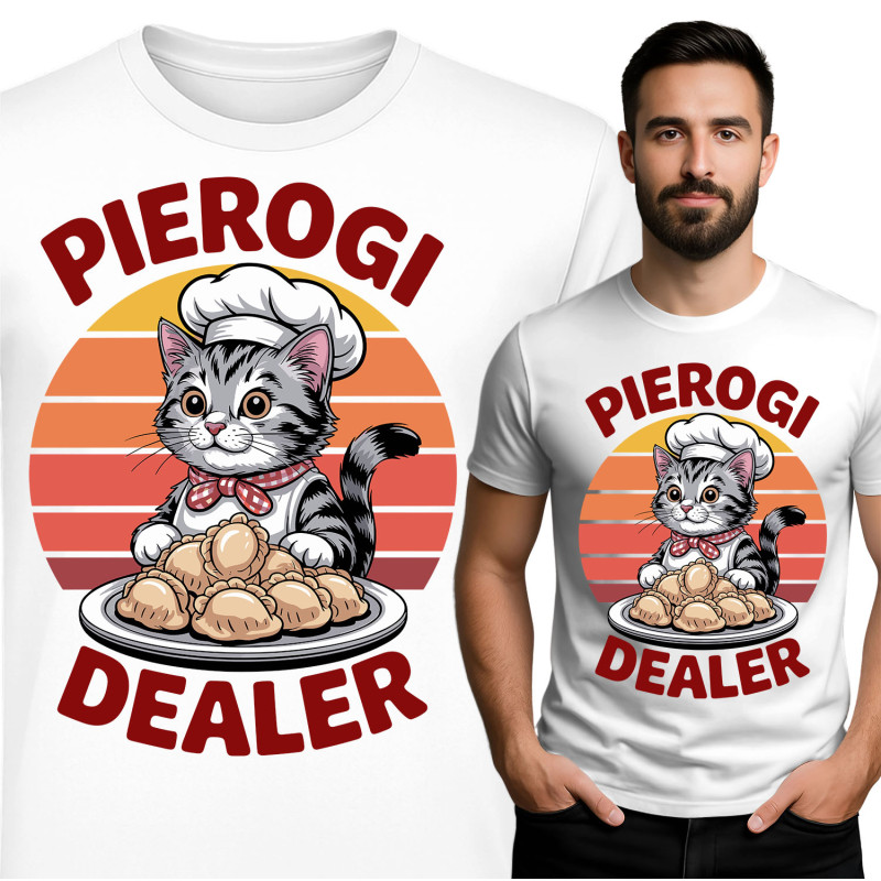 Schattige Pierogi Dealer Kat T-Shirt