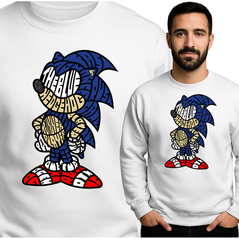 Stylish Sonic Blue Hedgehog Sweatshirt