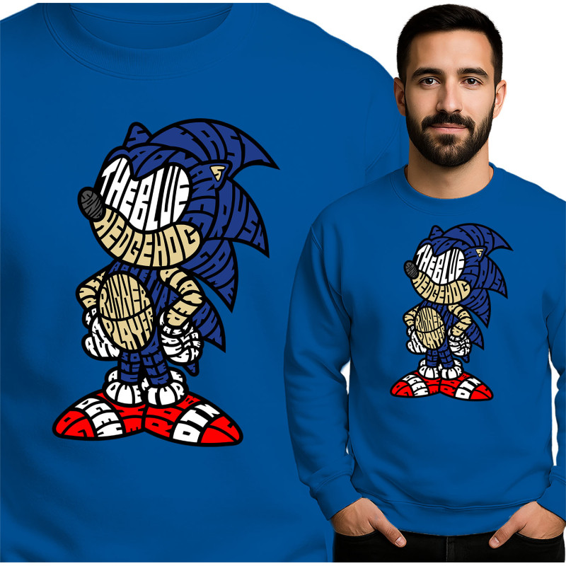 Stylish Sonic Blue Hedgehog Sweatshirt