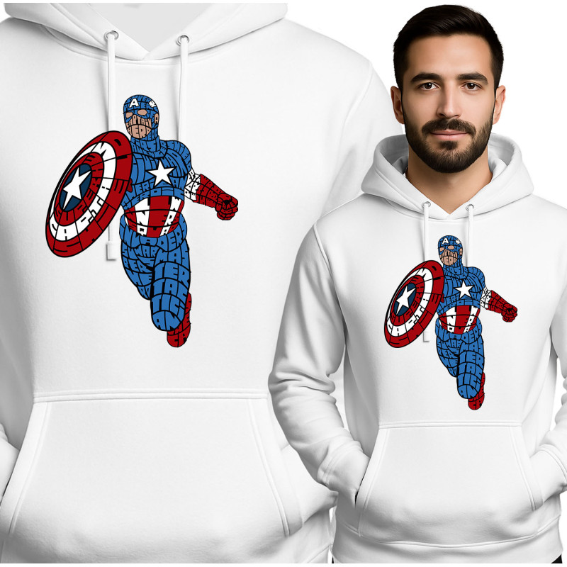 Superhelden Hoodie met Captain Design