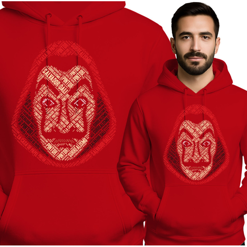 Salvador Dali Inspired Red Hoodie
