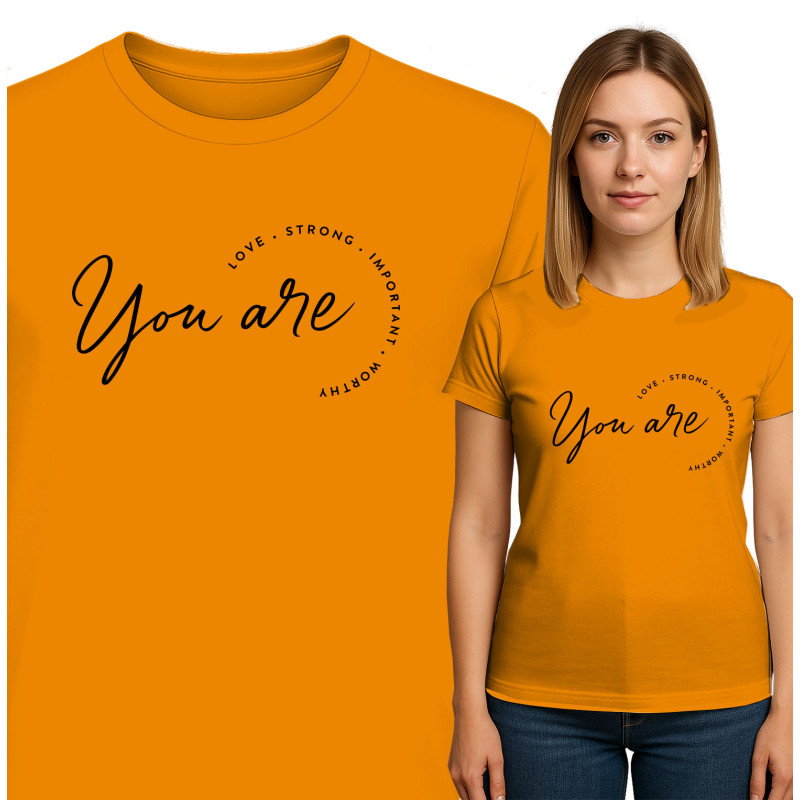 Inspirerende T-Shirt voor Dames - Jij Bent Waardevol