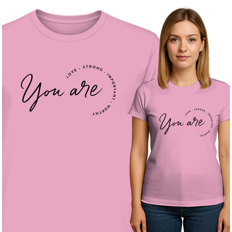 Inspirerende T-Shirt voor Dames - Jij Bent Waardevol