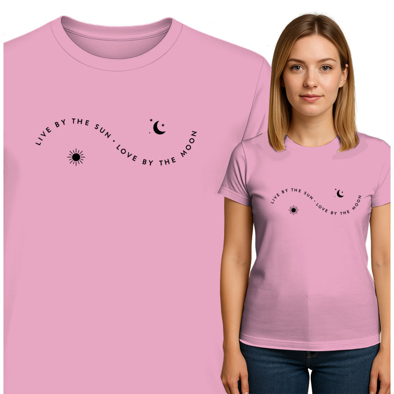 T-Shirt 'Leef door de Zon, Hou van de Maan'