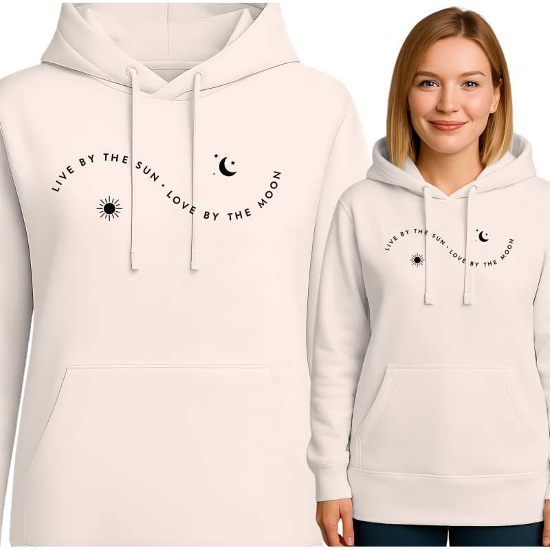 Inspirational Hoodie: Live by the Sun, Love by the Moon