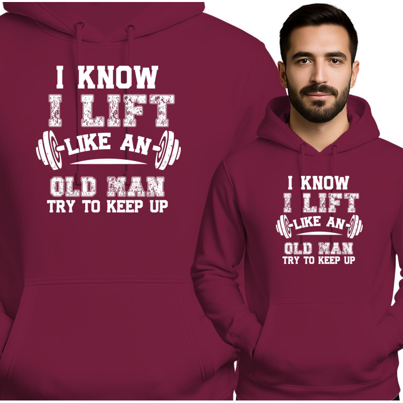 Funny Workout Hoodie for Old Men