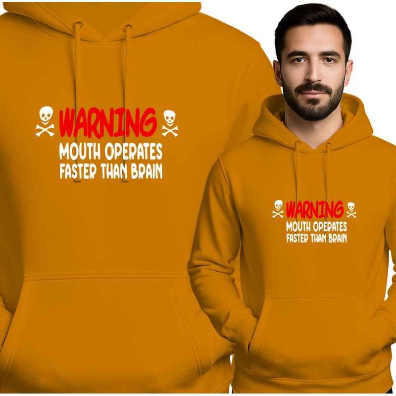Waarschuwing Hoodie: Mond Werkt Sneller Dan Brein
