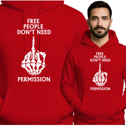Gedurfde Hoodie - Vrije Mensen Hebben Geen Toestemming Noodzakelijk