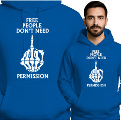 Bluza męskan 'Free People Don't Need Permission'