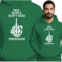 Gedurfde Hoodie - Vrije Mensen Hebben Geen Toestemming Noodzakelijk