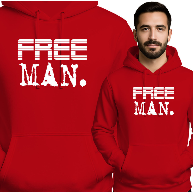 FREE MAN Hoodie - Statement Kleding