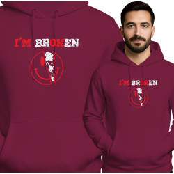 I'm Broken Hoodie - Unieke Stijl