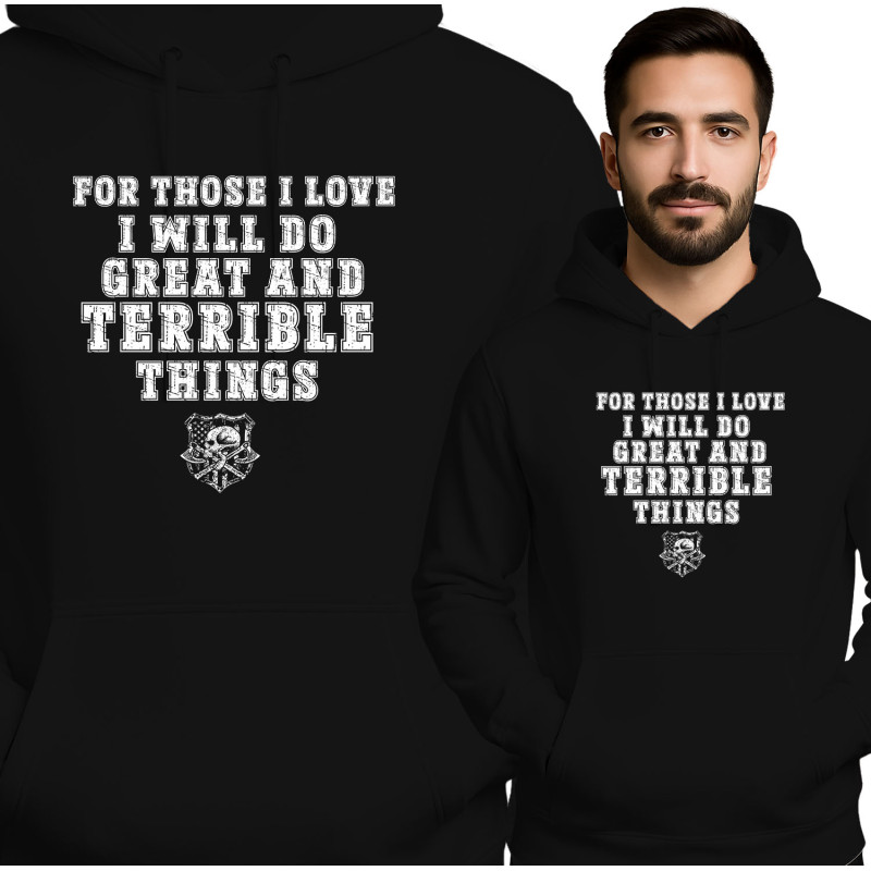 Dappere Rode Hoodie voor Bangeloze Zielen