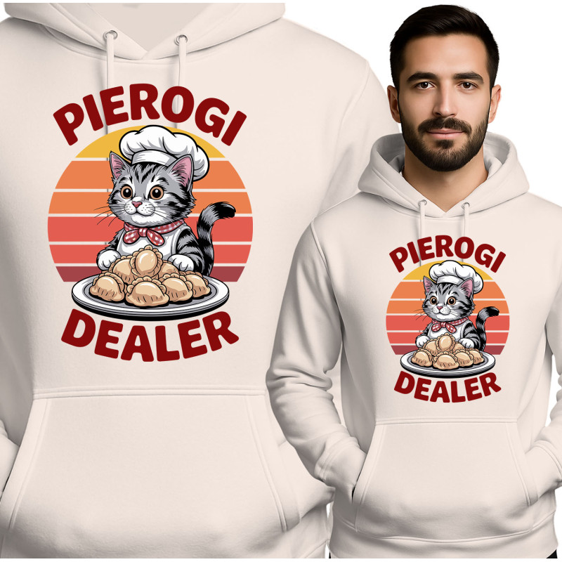 Bluza męska 'Cat Pierogi Dealer'