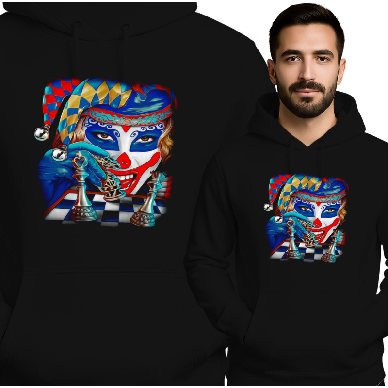 Clown-themed Chess Hoodie