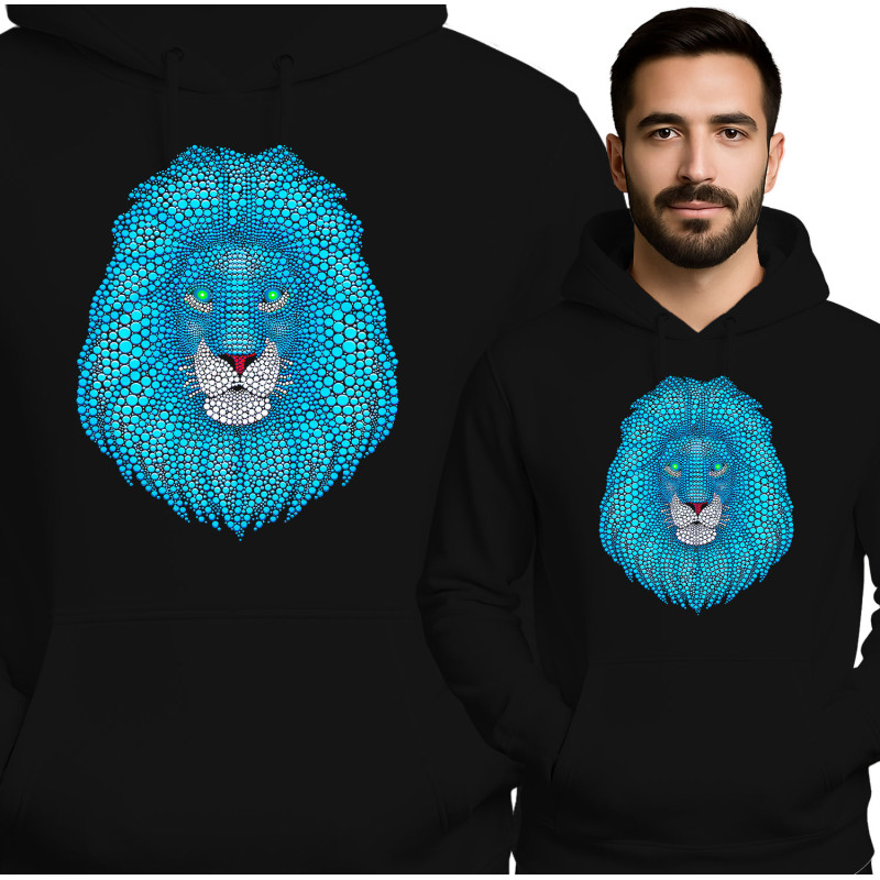 Stunning Blue Lion Hoodie