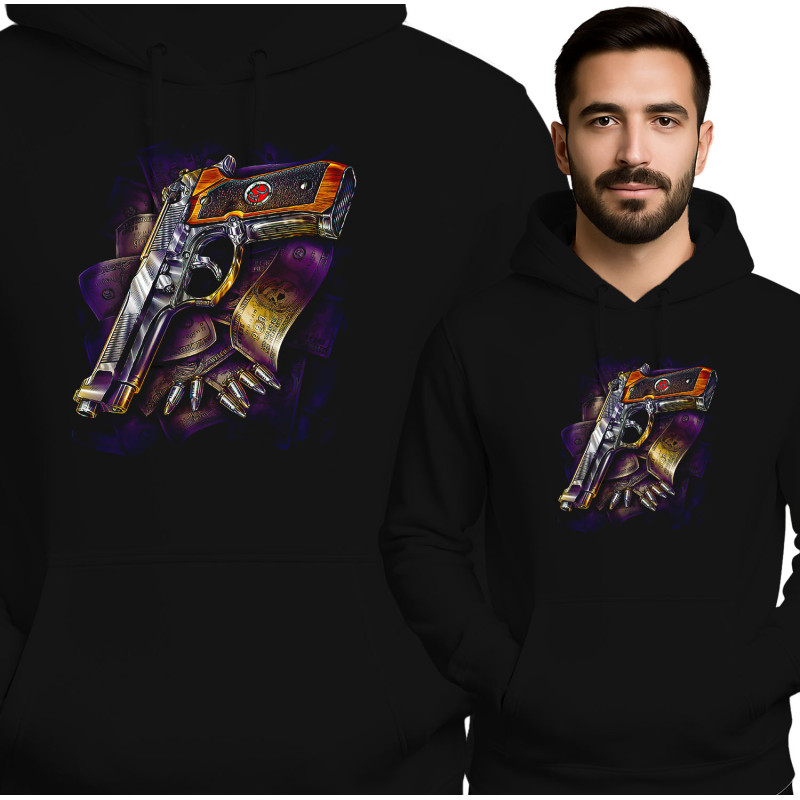 Hoodie met wapengrafiek