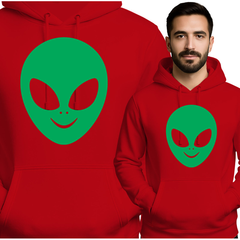 Alien Geïnspireerde Rode Hoodie