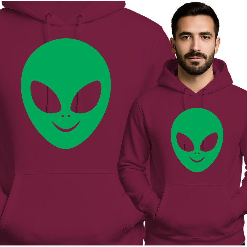 Alien Geïnspireerde Rode Hoodie