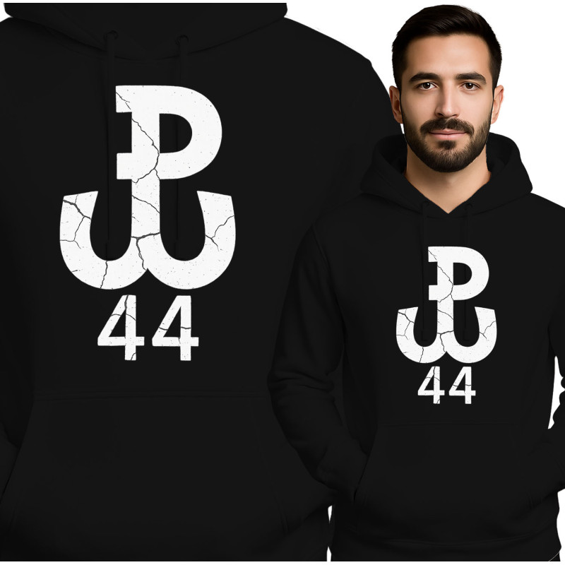 Bluza męska 'pękniętym logo.'