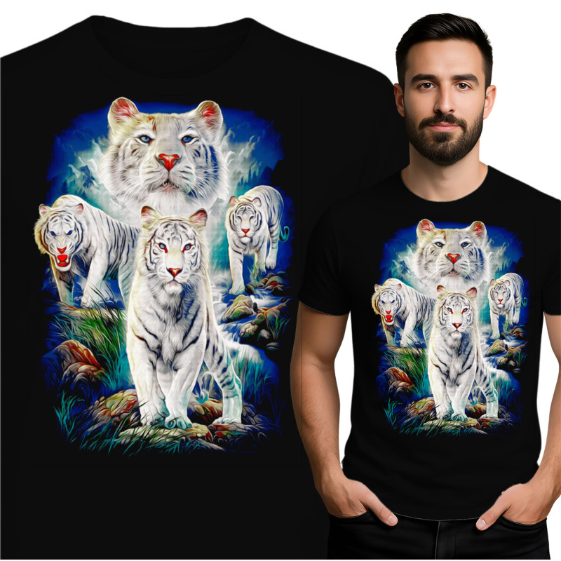 Wildlife Art White Tiger Tee