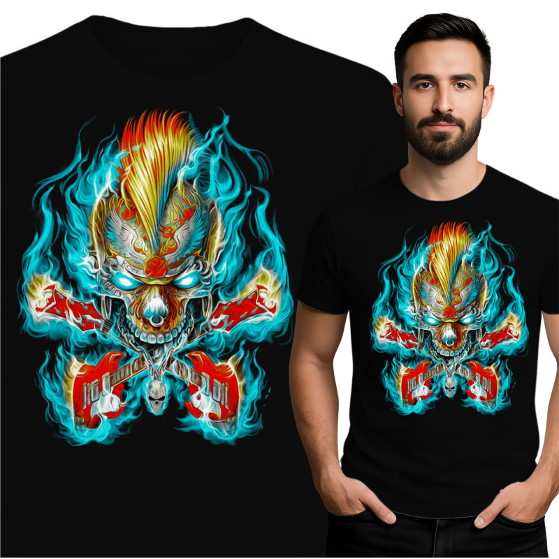 Eddy Skull en Gitaar T-Shirt