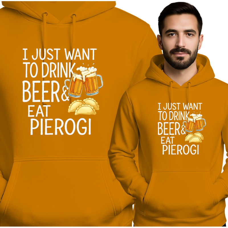 Grappige Hoodie met Bier en Pierogi