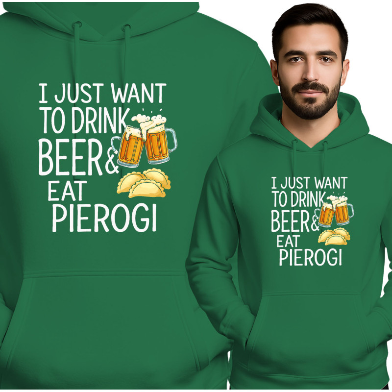 Grappige Hoodie met Bier en Pierogi