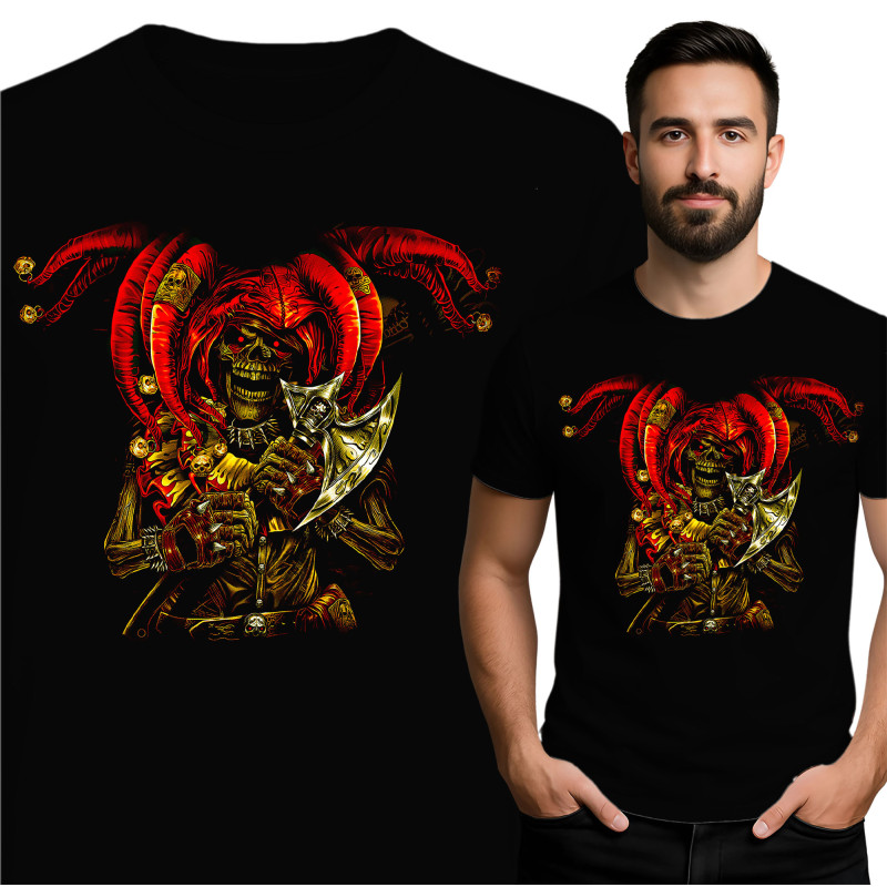 Heren T-Shirt met Skull Jester