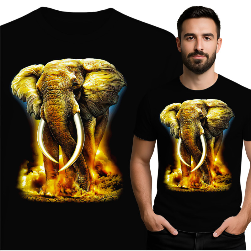 Indrukwekkende Olifant Grafische T-Shirt