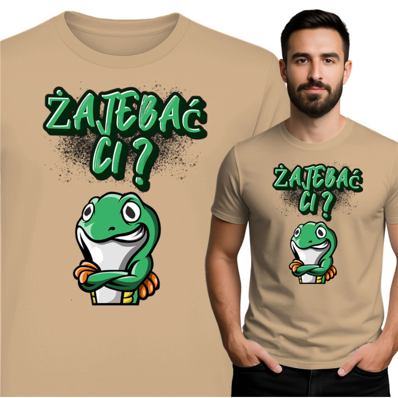 Koszulka Żaba „Żąjebać Ci?” – Humor z pazurem